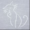 Rideau droit chat