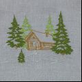 Broderie chalet savoyard