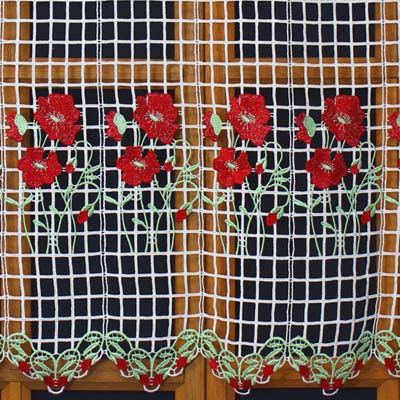 Matches21 Rideau Brise-bise Avec Passants Imprimé Feuilles D