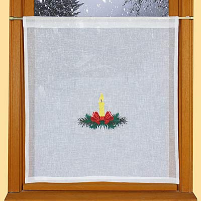 Rideau sur mesure avec bougie de noël